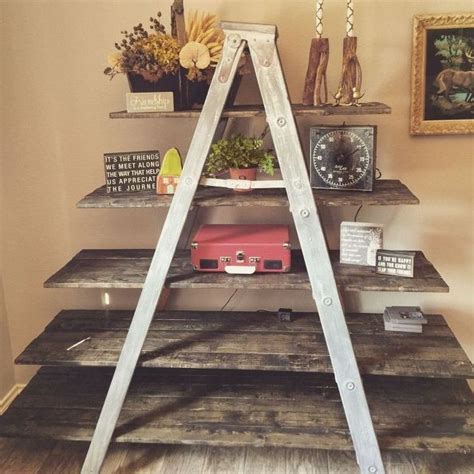 Rustic Ladder Repurpose Ideas Repurposed Ladders Repurposed Headboard