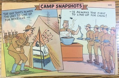 Camp Snapshots Linen Military Postcard Posted Wilmington North Carolina Ebay