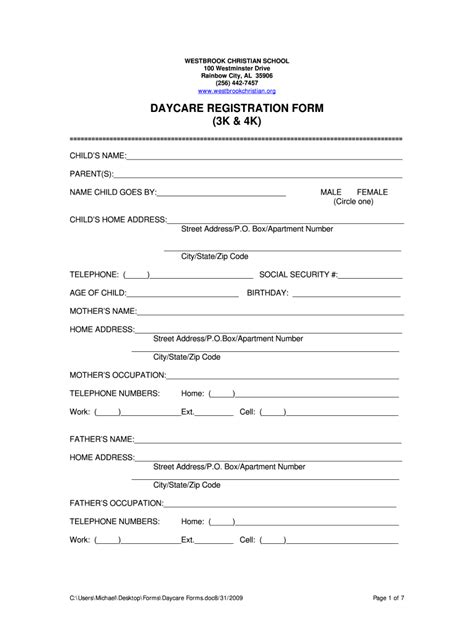 Child Care Forms Pdf Fill Online Printable Fillable Blank Pdffiller