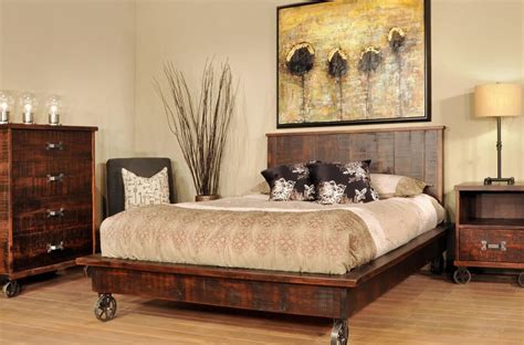 Elevate your bedroom with this queen size bed to give your sleeping space a rustic industrial feel. Pembroke Industrial Bedroom Set - Countryside Amish Furniture