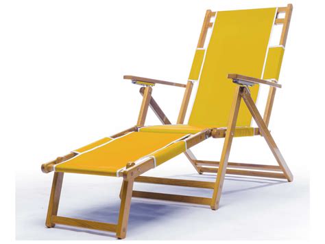 Frankford Umbrellas Oak Wood Beach Lounge Chair With Footrest Fufc101