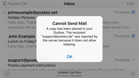 Help Why Can T I Send Emails Using My Iphone Ipad Posteo De