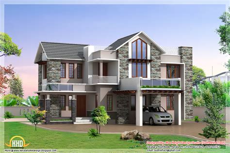 3 Beautiful Modern Home Elevations Kerala House Design Idea