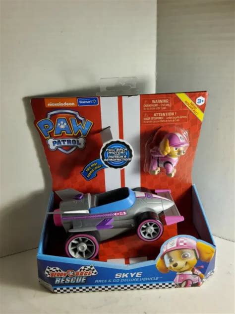 New Paw Patrol Ready Race Rescue Skyes Race And Go Deluxe Vehicle W