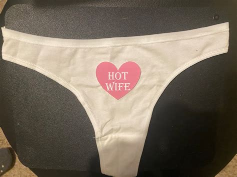 Hot Wife Thong Panties In A Heart Different Colours Etsy Uk