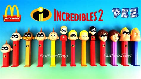 2018 Incredibles 2 Pez Candy Dispensers Full World Collection Set Mcdonalds Happy Meal Toys