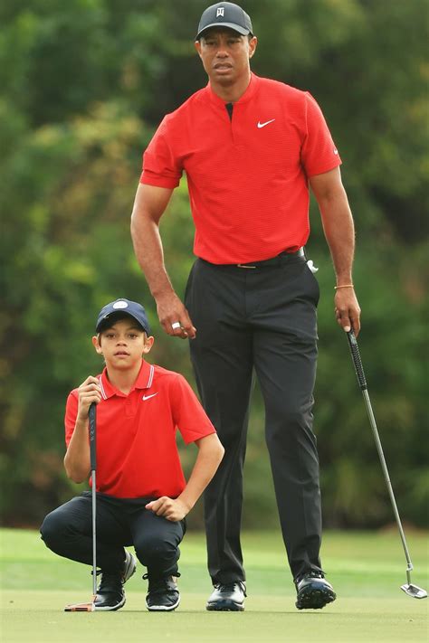 Tiger Woods Gives Son Charlie 11 Big Hug After Showing Off Twinning
