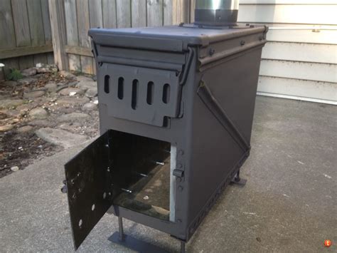 Cheap packable home made hot tent stove!! Ammo can wood burner. | Ammo cans, Wood burner, Wood burning camp stove