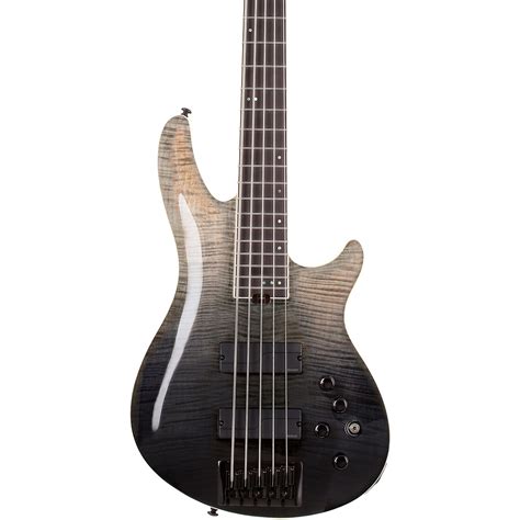 Schecter Guitar Research Sls Elite 5 5 String Electric Bass Black Fade