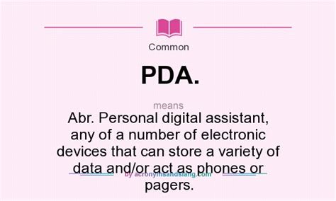 What Does Pda Mean Definition Of Pda Pda Stands For Abr