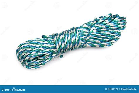 Coiled Nylon Rope Isolated Stock Image Image Of Rope 44560175