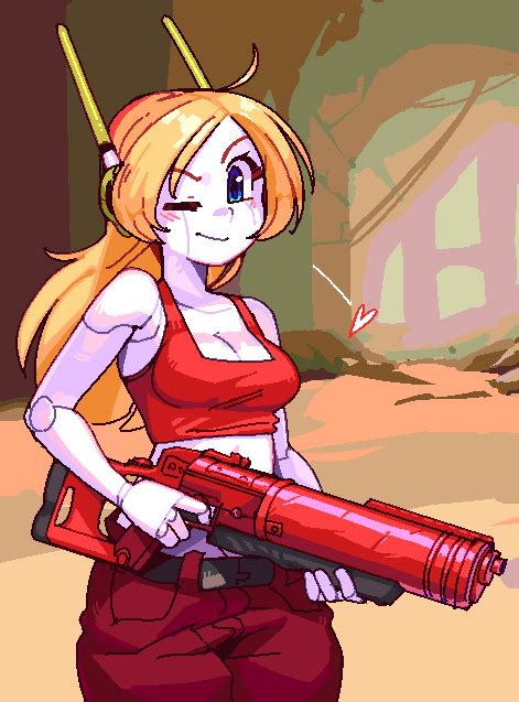 Rule 34 Cave Story Clothed Clothing Color Curly Brace Humanoid Robot Robot Girl Robot Humanoid