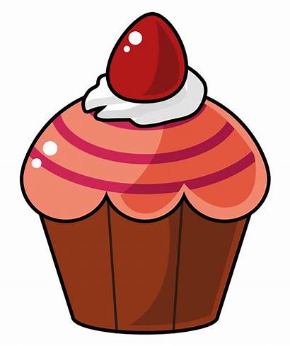 Cartoon Cupcake Clip Clipart Cupcakes Transparent Animated