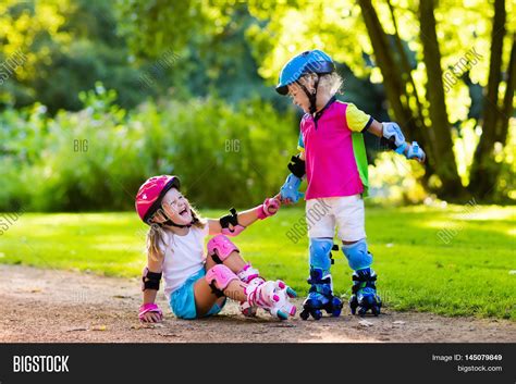 Girl Boy Learn Roller Image And Photo Free Trial Bigstock
