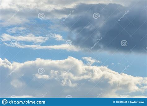 Blue Cloudy Sky Background Stock Photo Image Of Climate 178046568