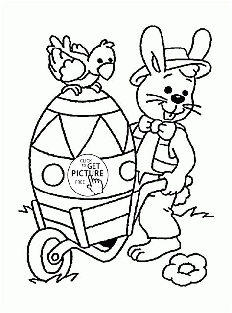 For kids & adults you can print easter or color online. Happy Easter Bunny coloring page for kids, coloring pages ...