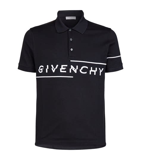Givenchy Split Logo Polo Shirt In Black For Men Save 23 Lyst