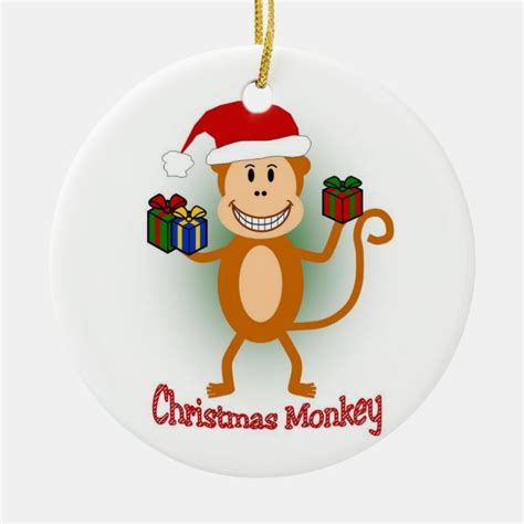 Christmas Monkey Ornament
