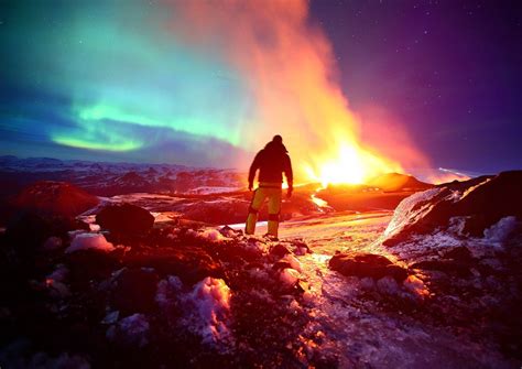 Northern Lights Paint Sky Over Arctic Volcano Wired