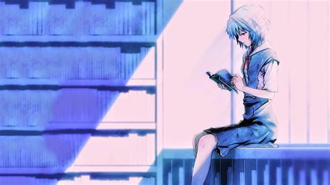 Wallpaper Anime Girls Blue Hair Neon Genesis Evangelion Ayanami