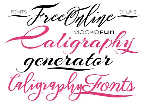 Calligraphy Font Generator Mockofun