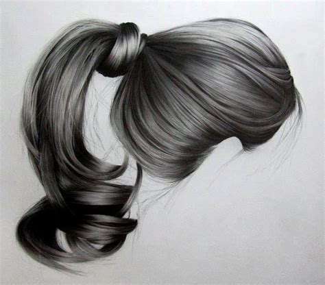 Cabelo Realistic Hair Drawing Hair Sketch How To Draw Hair