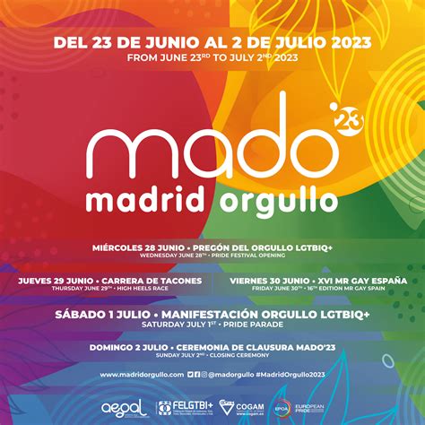 orgullo 2023 en madrid calendario de actos y eventos viajablog