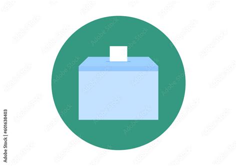 icono de una urna electoral con papeleta en representación de las elecciones electorales o