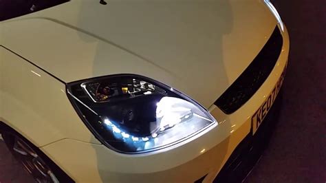 Ford Fiesta Zetec S Mk6 Drl Headlights Youtube