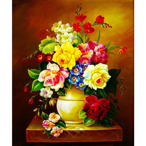 Cutiepop Vintage Romantic Oil Painting Flower Diamond Painting Diy