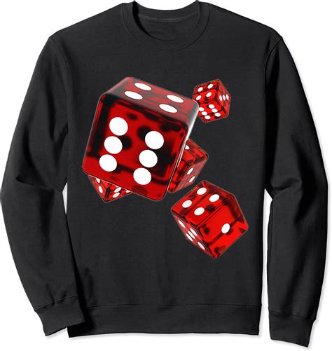 Red Translucent Dice Sweatshirt Uk Fashion