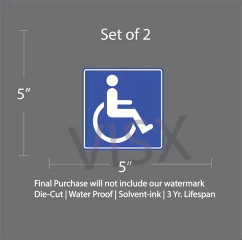 Handicap Parking Logo Sticker Wheelchair Logo Access Decal Bumper Sign