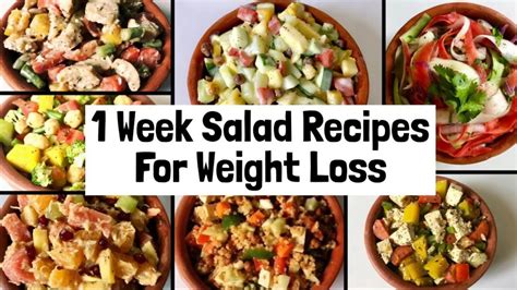 7 Healthy & Easy Salad Recipes For Weight Loss | 1 week ...