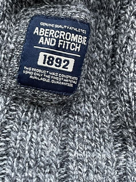 Abercrombie And Fitch Muscle Fit Vtg Pullover Gray Lambs Wool Blend Sweater Mens L Ebay