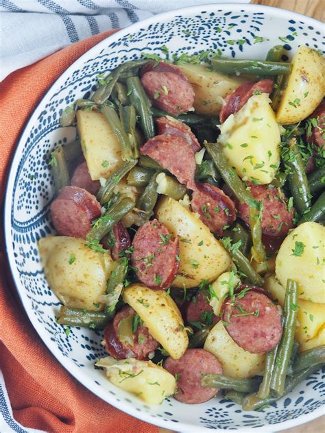 Instant Pot Smoked Sausage And Potatoes With Green Beans Monday Is Meatloaf