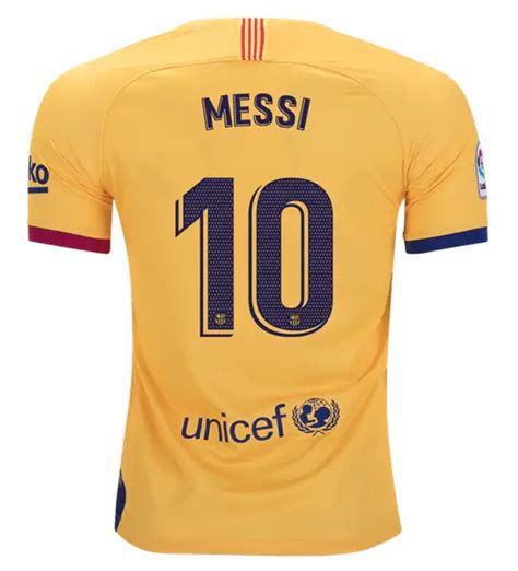 Cheap 2019 20 Barcelona Away Soccer Jersey Shirt Lionel Messi 10