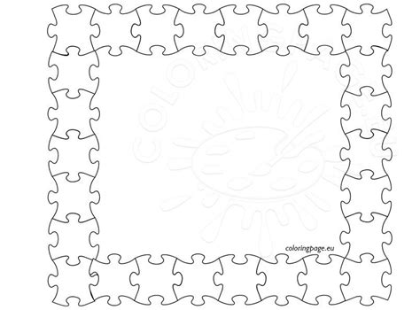 Best stationary frames backgrounds images on word document. Puzzle frame template - Coloring Page