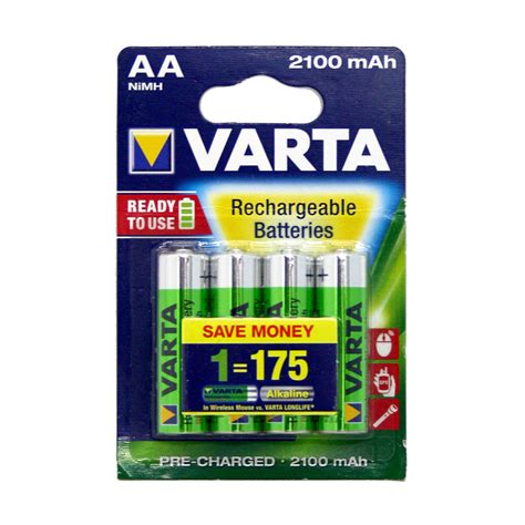 Varta Aa 2100mah Rechargeable Batteries 4 Pack Bunnings Warehouse