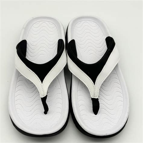 Avia Shoes Avia Hightail Thong Womens Flip Flop Sandals White Black Poshmark