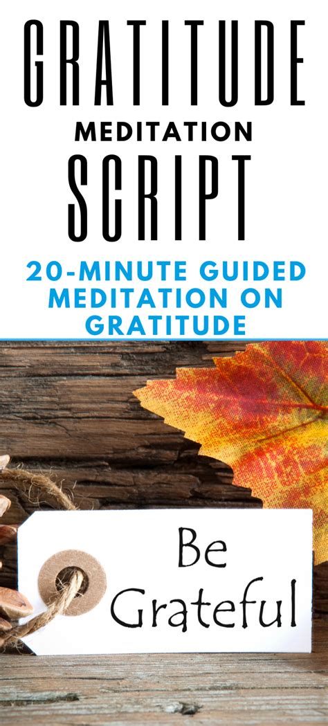 Gratitude Meditation Script Tribuntech