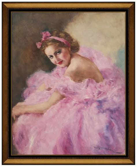 PAL FRIED ORIGINAL Oil Painting On Canvas Signed Ballet Dancer Female