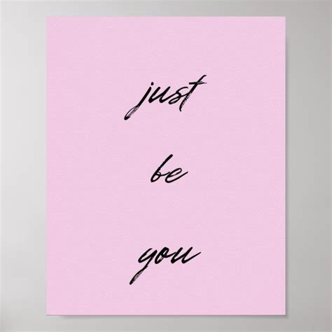 Just Be You Inspirational Quote Poster Uk
