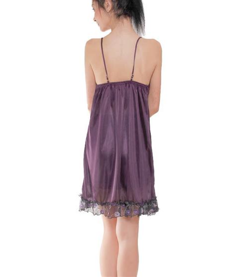 Buy Affair Amazing Aubergine Black Embroidered Nighty With Panty Online At Best Prices In India
