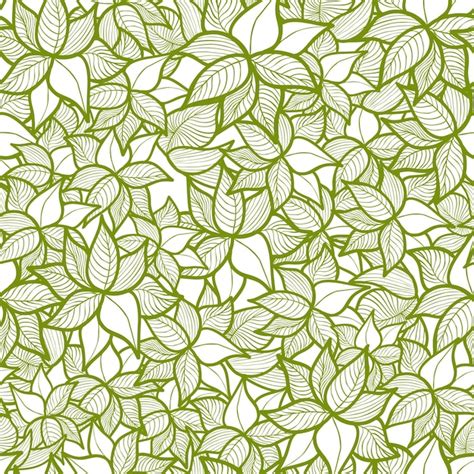 Premium Vector Seamless Green Leaves Pattern