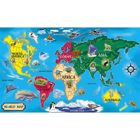 Floor Puzzle World Map The School Box Inc
