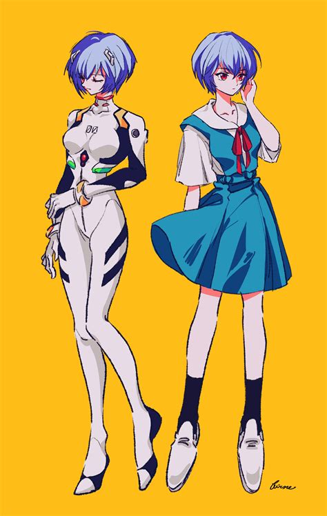 Safebooru 1girl Absurdres Ayanami Rei Black Legwear Blue Dress Blue