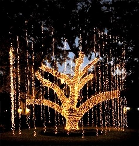 Here you may to know how to hang lights on trees outside. 50 Best Outdoor Christmas Lighting Ideas - Pink Lover