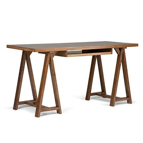 Buy Simpli Home Sawhorse Solid Wood Modern Industrial 60 Inch Wide