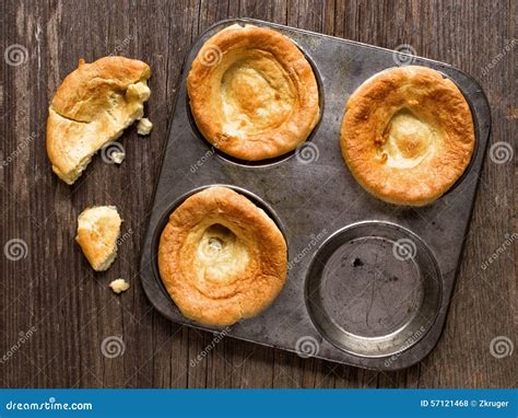 Rustic Golden British Yorkshire Pudding Stock Photo Image Of Puddings