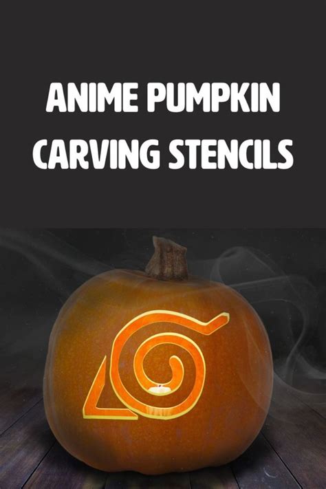 printable anime pumpkin stencil bundle characters favorite popular anime pumpkin carving